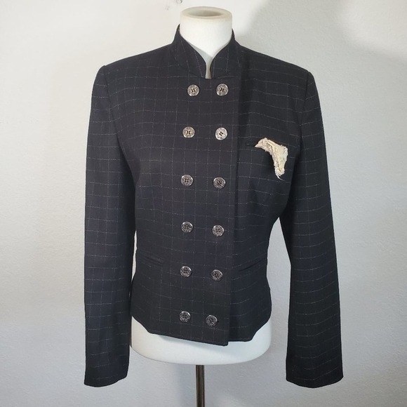 Sara Berman Anthropologie Wool Blend Handkerchief Blazer Size Medium - Picture 1 of 9